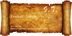 Inotai Tünde névjegykártya